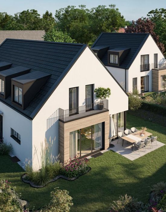 FORMHAUS | Das neue Wohngefühl. Ein modernes Doppelhaus und ein Einfamilienhaus.