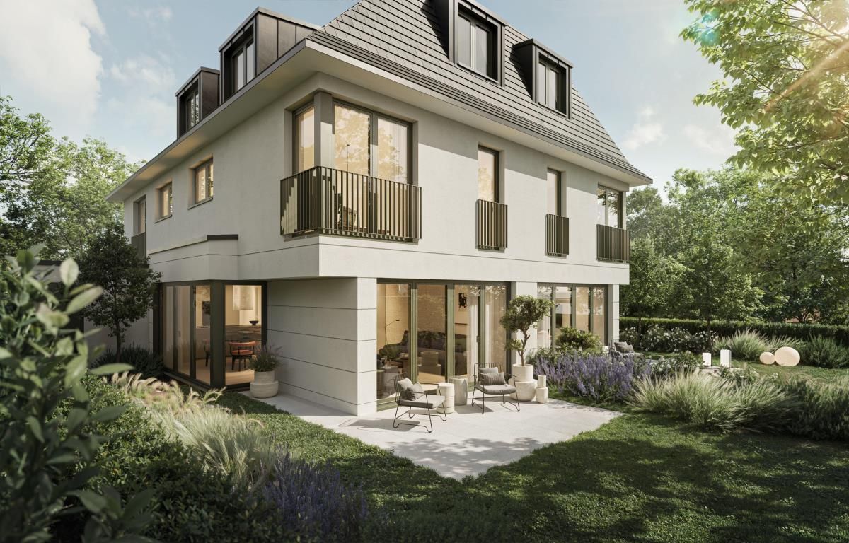 Modernes Doppelhaus.