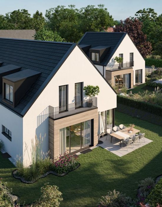 FORMHAUS | Das neue Wohngefühl. Ein modernes Doppelhaus und ein Einfamilienhaus.