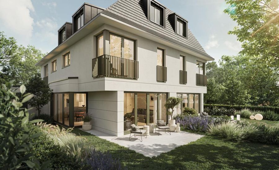 Modernes Doppelhaus.